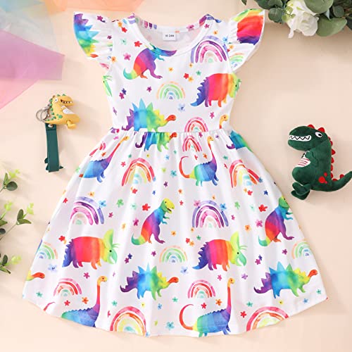 Toddler Baby Girls Dress Casual Sleeveless Sunflower Sundress Summer Clothes Outfits Independence Day Birthday3
