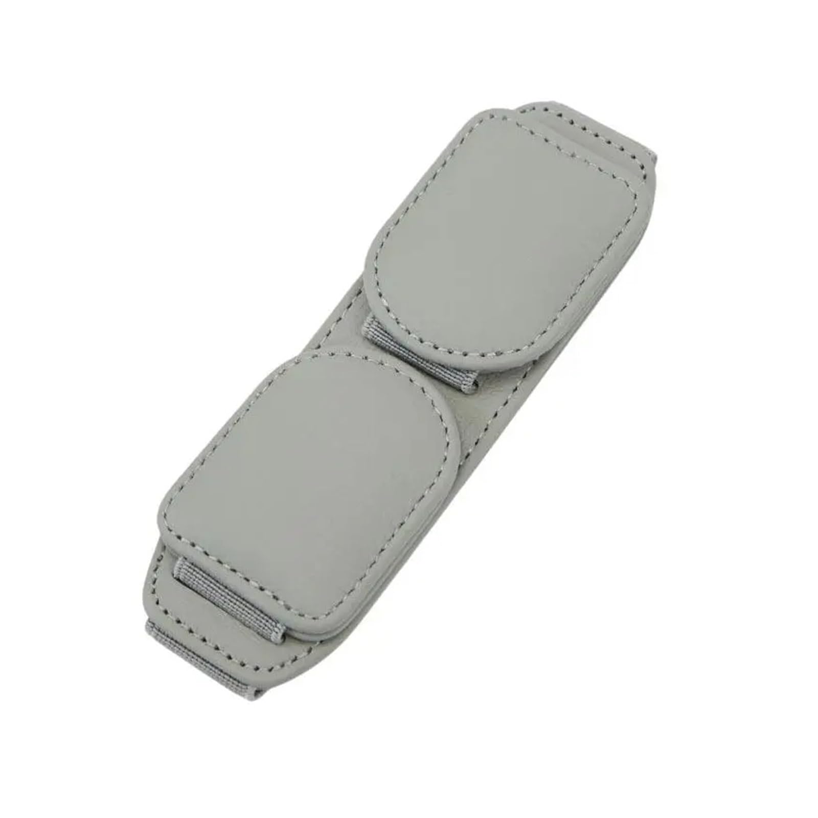 Caja De Gafas para Parasol Soporte para Gafas De Sol para Visera Coche Clip Magnético para Colgar Cuero Accesorios para El(Gray)