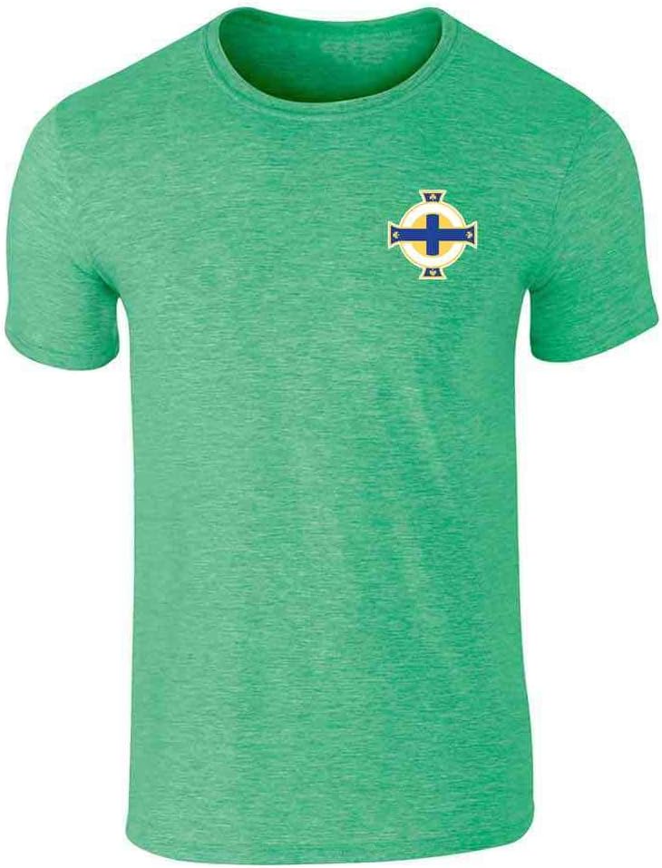Pop Threads Northern Ireland Soccer Retro National Team Graphic Tee T-Shirt for Men