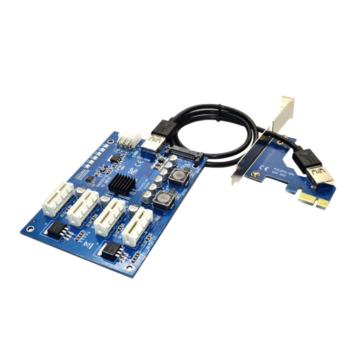 KALLORY 1set Pci-e to Expansion Card for Gpu Pci Express Port Adapter Compatible for Low-Bandwidth Applications