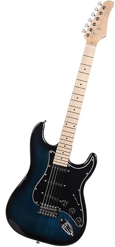 Miniatura 3 de Kit completo de guitarra eléctrica de 39 pulgadas para principiantes, tamaño completo con amplificador de 20 W, con correa, bolsa, amplificador de