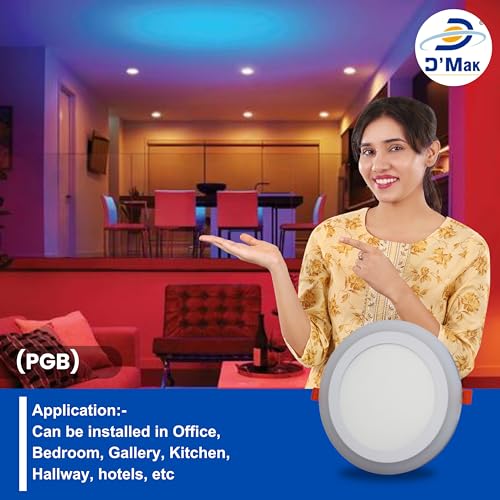 Image of DMT 15 Watt Round PGB Effect 3D LED Panel Light (Multicolour).