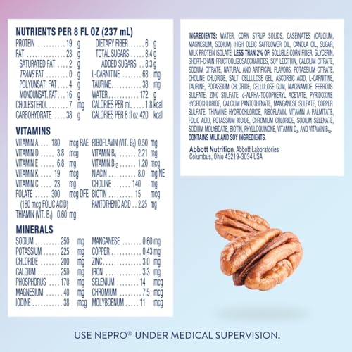 Nepro Nutrition Shake for People on Dialysis, 19g Protein, 420 Calories, Butter Pecan, 8 fl oz, Pack of 24 - Thumbnail 7