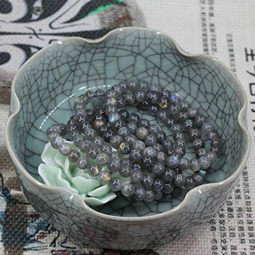 Pulsera elástica unisex de cristales semipreciosos 6mm miniatura 4