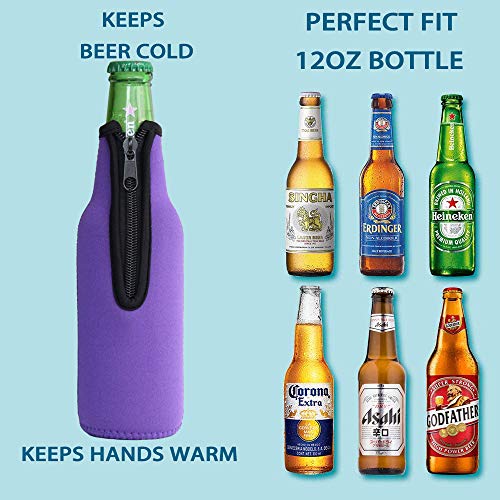 6 Pack Beer Bottle Sleeves - Frriotn Neoprene Insulated Beer Bottle Holder For 12Oz Bottle - Keeps Beer Cold And Hands Warm(Colorful) #TOP1