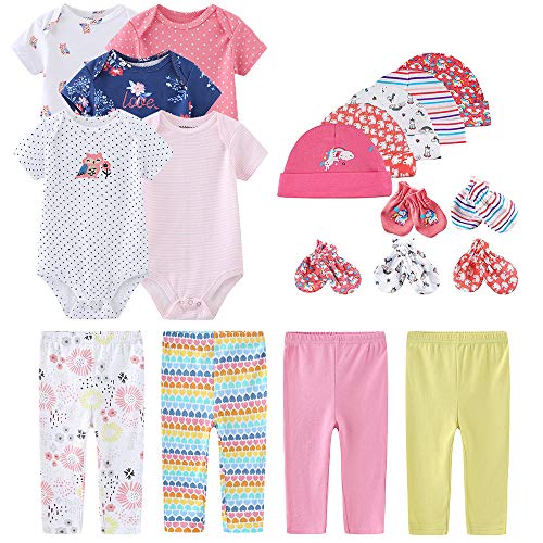 Image of Kiddiezoom Unisex Baby Layette Essentials Giftset Clothing Set 19-Piece For Newborn Baby