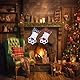 Markcur 2 Stück Nikolausstiefel 45 x 20 cm groß Nikolaussocke mit Hund-Pfote Weihnachtsstiefel Nikolausgeschenke für Kinder - rot/blau