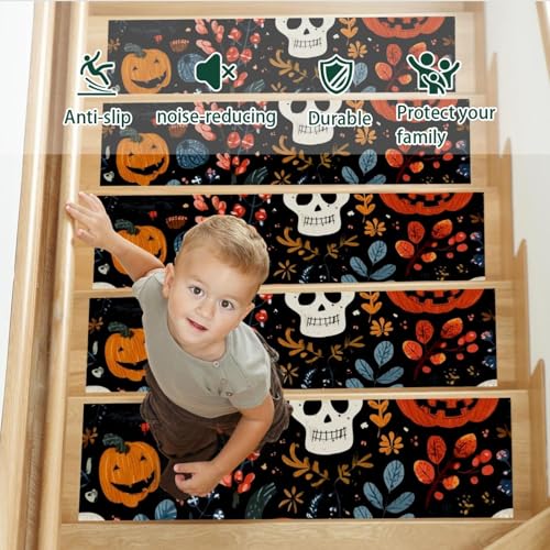 Tapis d'escalier antidérapants avec autocollants pour marches intérieures - 4