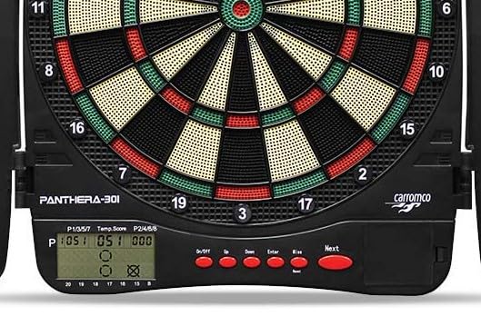 Carromco PANTHERA-301 E-Dartboard | Für Einsteiger & Profis | 32