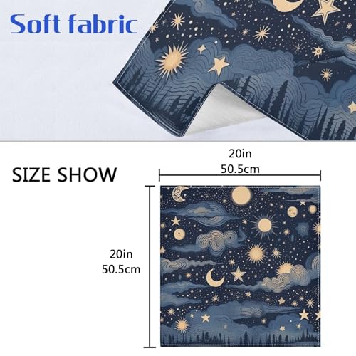 Servilletas de Tela Qilmy Estrellas y Luna Pack 6 miniatura 7