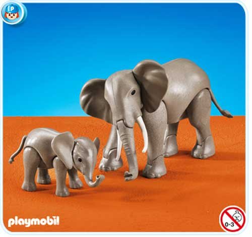 Playmobil 1 Large and 1 Small Elephant #7995