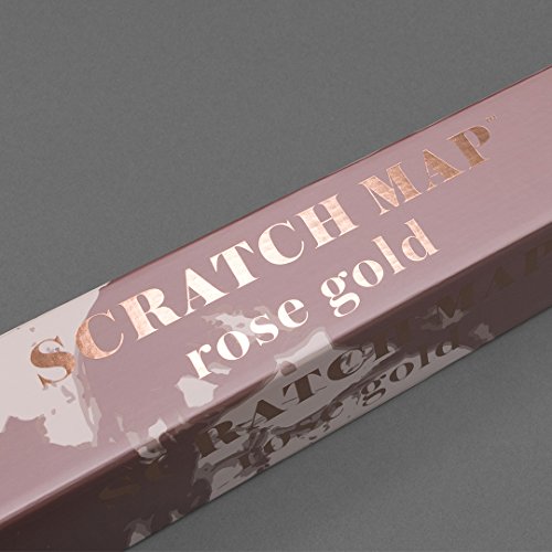Luckies Of London | Scratch Off World Map Rose Gold | Travel Map To Track Travels | World Map Wall Art For Office Decor | Scratch Art For Adults | Travel Journal Alternative | Travel Gifts | Large #TOP6