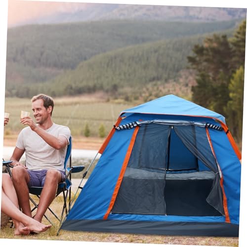 Carpa plegable para camping LIOOBO 2 personas azul miniatura 6