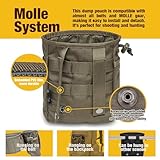 TSPRO Khaki Molle Pouches, Tactical Dump Pouch for Belt, Durable Drawstring Bag for Various Outdoor Adventures Including Hiking and Camping - Image 4