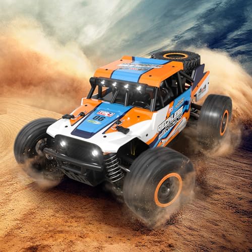 Axirata Remote Control Car, High Speed 40+KM/H All Terrain Fast RC Car Toys, 1:20 Monster RC Truck 4WD 2.4GHz Waterproof Off-Road with Headlight and 2 Rechargeable Batteries Gift for Adults Kids Boys by Axirata - Image 7