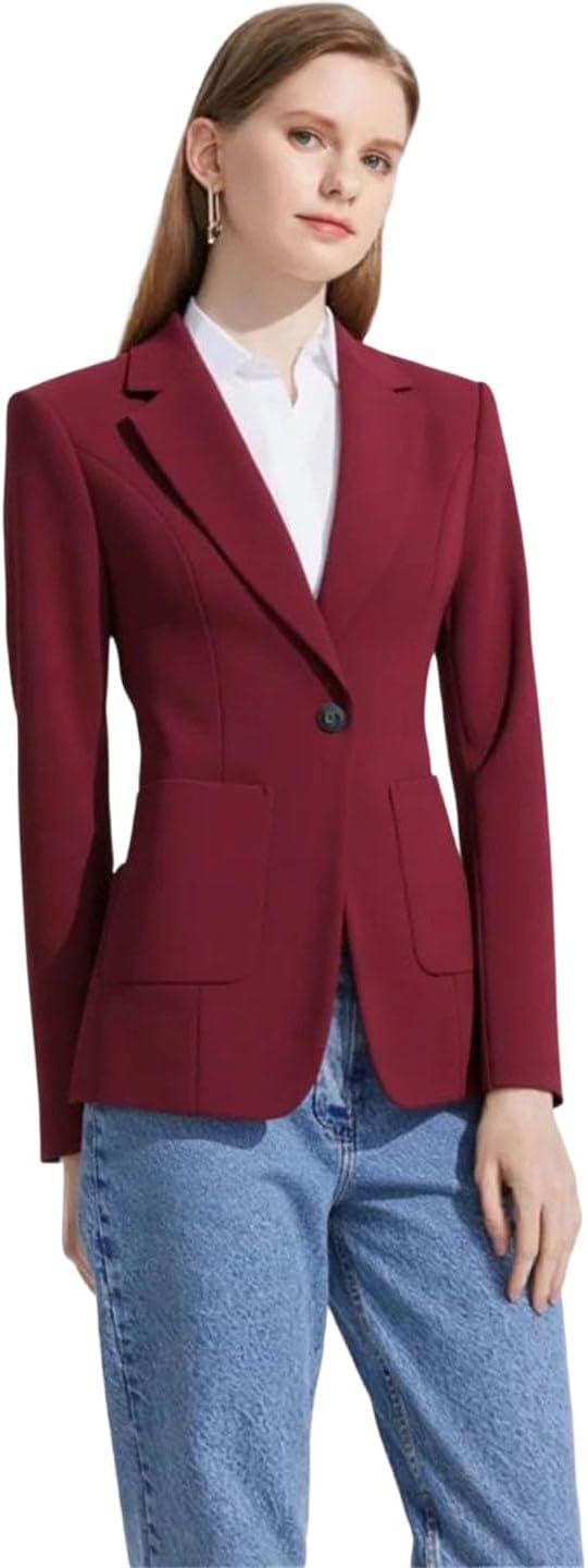 Womens Spring Trend Blazer Fitted Office Lady Work Wear Business Suit Jacket Coat Outerwear Top