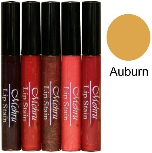 Mehru Lip Stain, Natural, All-day, Long Lasting Lip Tint with Built in Applicator!!- Auburn