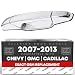 T1A Front Right Passenger Side Exterior Door Handle Replacement for 2007-2013 Cadillac Escalade, Chevy Silverado, Avalanche, Suburban and GMC Sierra, Yukon, Chrome Finish, T1A-22738722