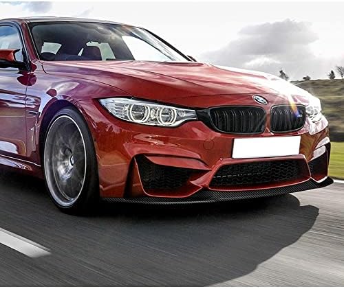 Miniatura 4 de Q1-TECH, 9 piezas de difusor de parachoques delantero y falda lateral compatible con BMW F80 F82 F83 M3 M4 2015-2019, parachoques delantero, alerón
