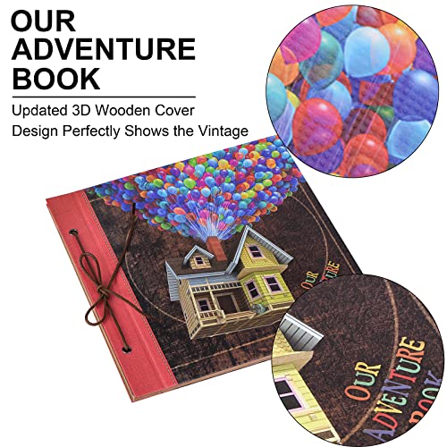 Our Adventure Book 12X12 Inch,Scrapbook Album Large Handmade Travel Scrapbook 60 Pages Diy Album For Anniversary,Wedding,Travelling,Writing,Baby,Friends,Family,Couple Gifts (Up House) #TOP1