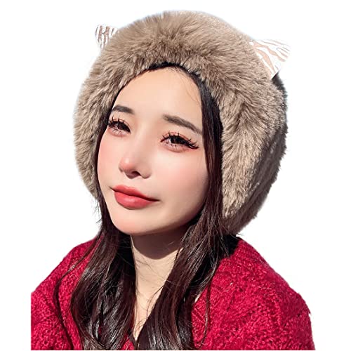 Winter Womens Girls Fleece Cute Mickey Ear Covers Ear Warmer Headband for Yoga Outdoors Cycling Hiking Running.