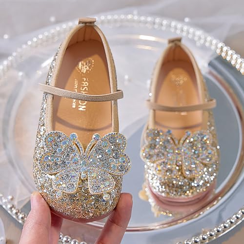 Girls Dress Shoes Mary Jane Flower Girl Bow Ballet Lightweight Soft Sole Flat Shoes for Wedding Party Toddler2