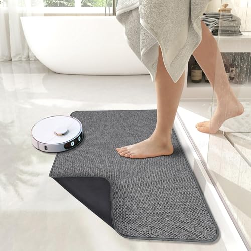 Image of Bath Mat,Ultra Thin Bathroom Rugs,Rubber Bath Mats for Bathroom,Bath rugs