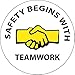 NMC National Marker Corp. HH60 Safety Begins with Teamwork Hard Hat Emblem