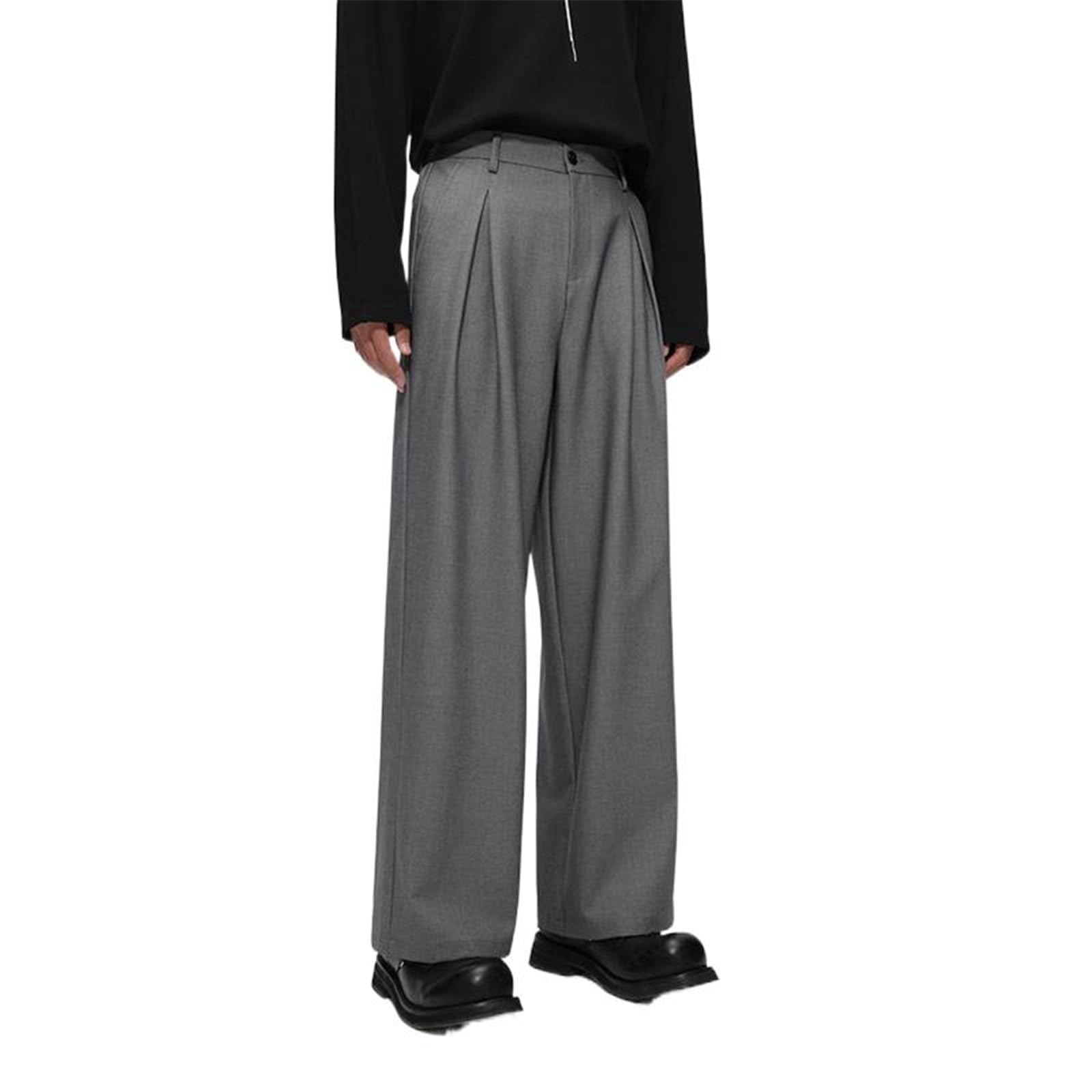 Mens Suit Pants Summer Straight Leg Loose Business Casual Office Work Pants for Men