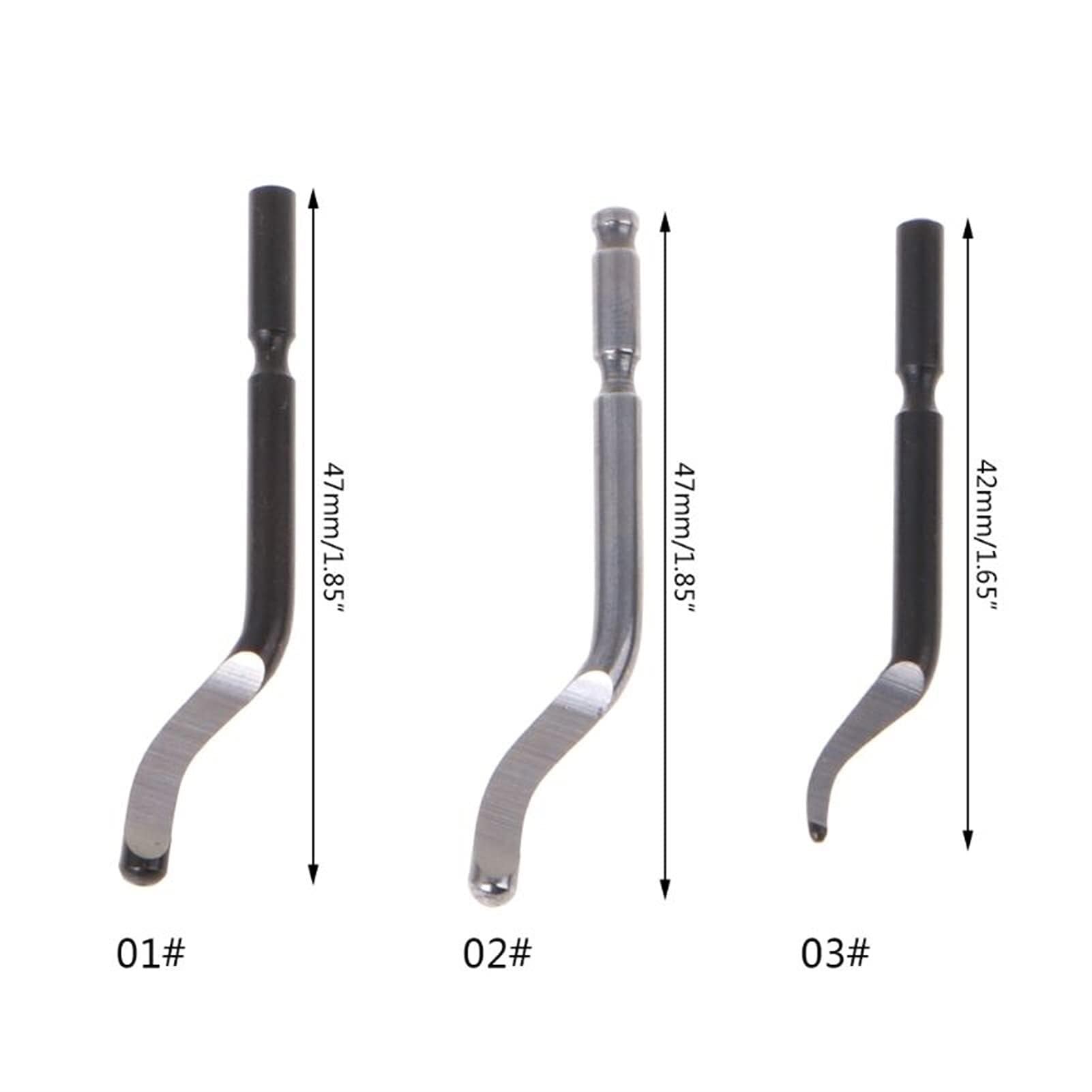 10-tlg Stahl Entgratklingen Set BS1010 BS1018 BK3010 45°