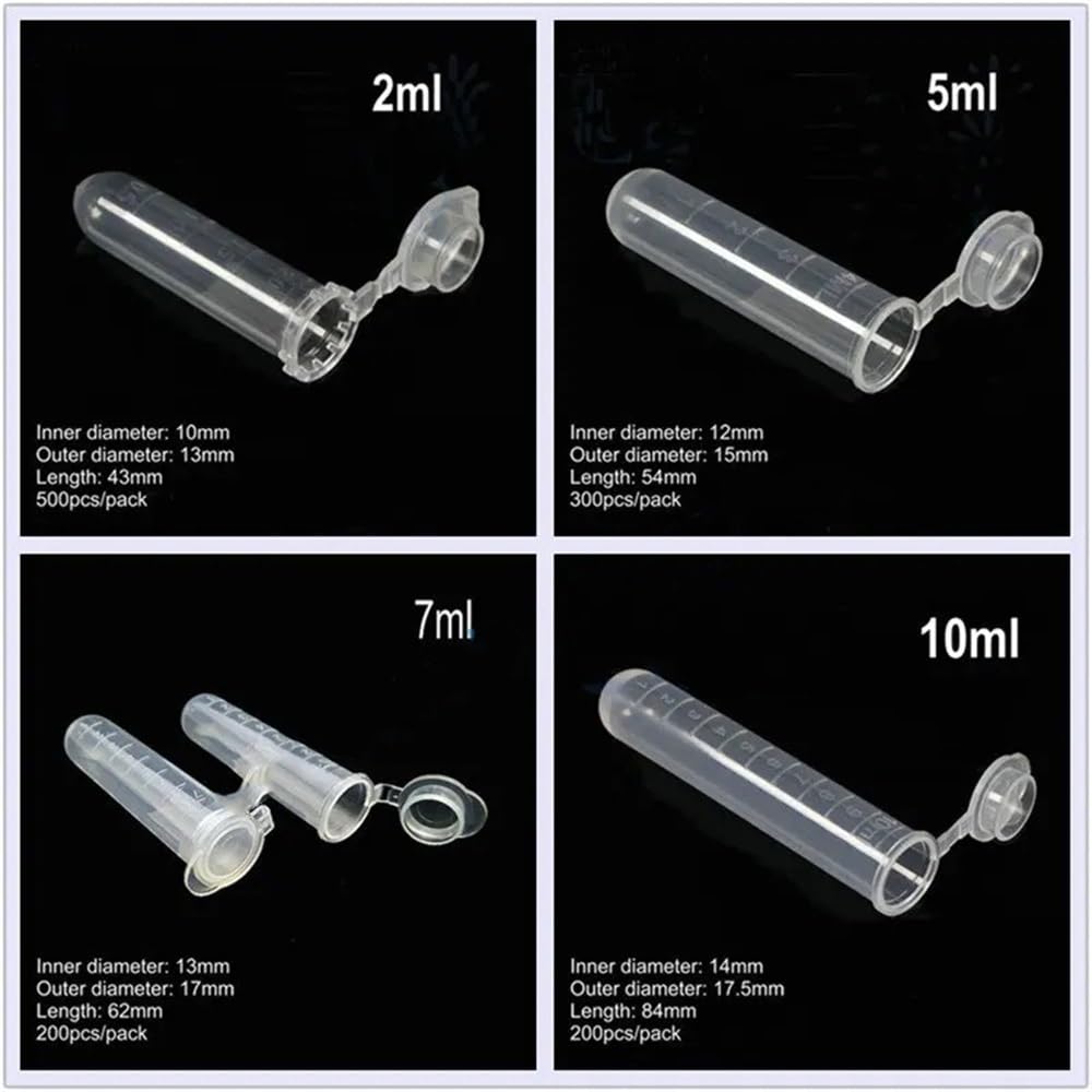 Tubo de plástico for laboratorio 0,1/0,2/0,5/1,5/2/5/7/10/15 ml for muestras experimentos Equipamiento de laboratorio