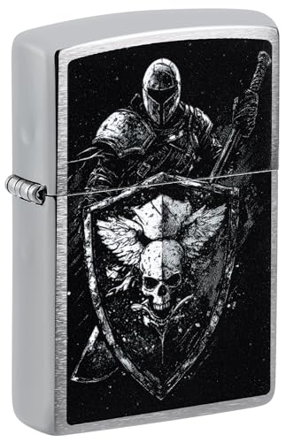 Zippo Encendedor Knight con Escudo - Cromo Mate miniatura 1
