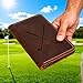 Personalized Leather Golf Scorecard & Yardage Book Holder, Personalized Golf Gift, Yardage Book Holder, Gifts for Dad, Gifts for Golfers (Brown（2）)