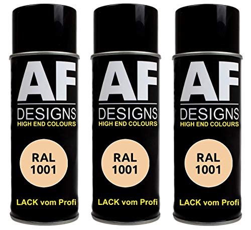 Alex Flittner Designs 3x RAL Lackspray Autolack Buntlack Spraydose RAL1001 BEIGE matt