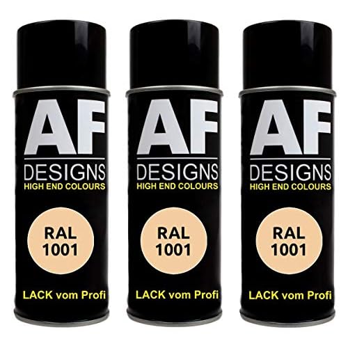 Alex Flittner Designs 3X RAL Lackspray Autolack Buntlack Spraydose RAL1001 BEIGE matt