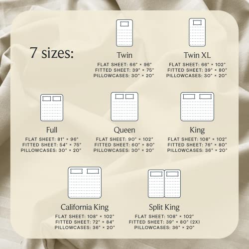 Image of LuxClub 4 PC Cal King Size Sheet Set Bed Sheets, Breathable Luxury Sheets, Deep Pockets 18 inch Wrinkle Free Cooling Machine Washable Hotel Bedding (Cal King, Striped Cream)