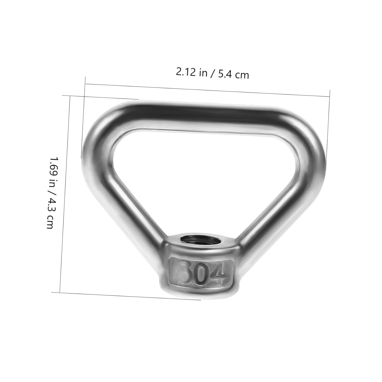 Triangle Shaped Stainless Steel Eye Nut 4 Pack Heavy Duty