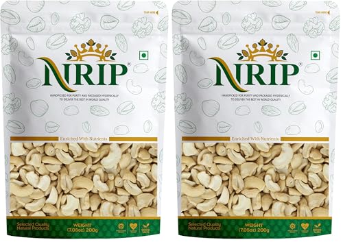 Image of NRIP Cashews - Broken | 200 Gram | Gluten-Free & Plant Based Protein | Premium Kaju Nuts (Pack of 2)