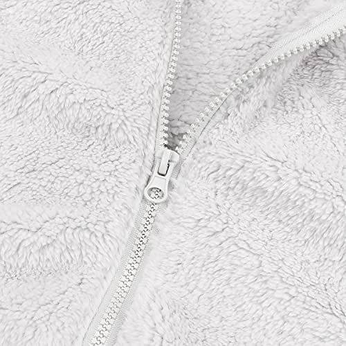 Image of Toddler Girls Boys Fleece Hoody Jacket Zip Up Teddy Coat Warm Winter Outwear