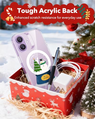 Image of ESR for iPhone 17 Case, Camera Control Cover, Compatible with MagSafe, Shockproof Military-Grade Protection, Magnetic Phone Case for iPhone 17, Classic Hybrid Case, Christmas Globe