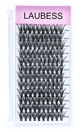 Image of Lash Clusters LAUBESS Individual Lashes Waterproof Eyelash Clusters Mixed Tray Cluster Eyelash Extensions Soft Cluster Lashes for Beginners (30D-C-Mix9-16)