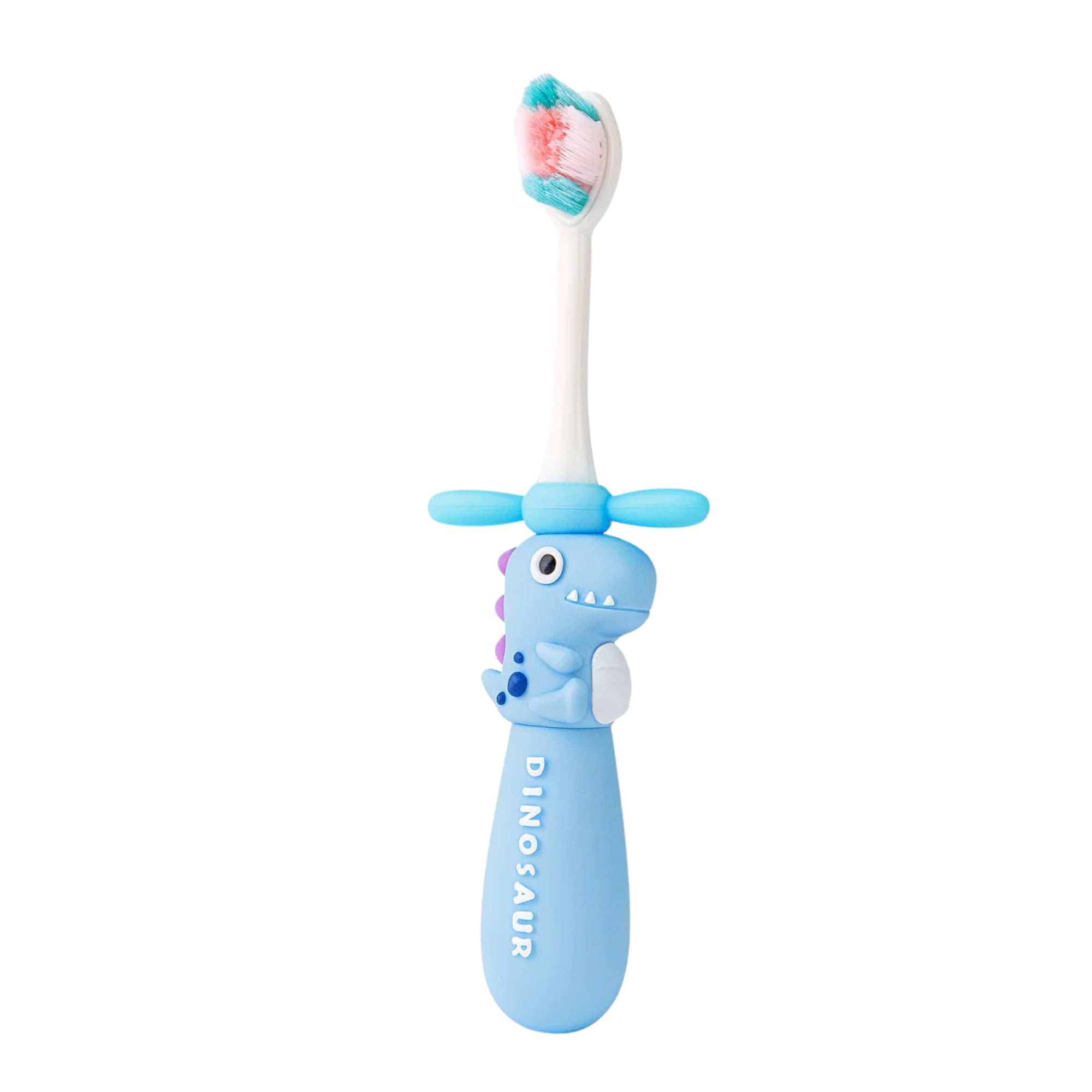 Kids Toothbrush Cartoon Design, Ultra Soft Manual Toothbrush for Toddlers and Children 3-12 Years, Extra Microfiber Bristles for Gentle Cleaning, Boys and Girls Toothbrush with Non-Slip Comfortable Handle (Blue Twisty Dino)-image-36