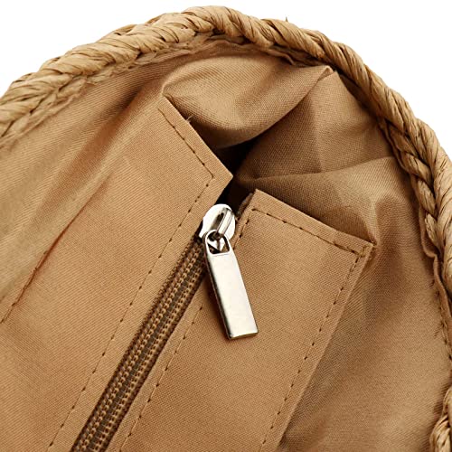 Tassel Straw Beach Bag Weave Shoulder Bag Summer Tote Handbags Woven Top Handle Shoulder Bag For Women Girls Holiday Travel (Beige) #TOP4