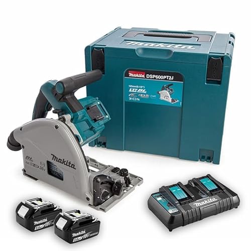 Tauchsäge 36 V LXT BL Ø165 mm (2 x 5,0 Ah) – Makita DSP600PT2J