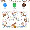 59 Pcs Cute Otter Birthday Party Supplies, Cute Sea Otter Themed Party Decoration Sea Otter Backdrop Balloons Cake Cupcake Topper for Ocean Sea Animal Themed Party Decor #1