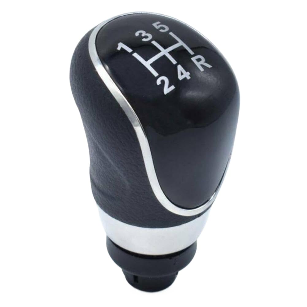 Ywbeqqywq Onecolor 5-Speed Manual Gear Shift Knob Pu Leather Plastic Black Compatible With Fiesta Mk7 2008-2013 Focus Mk2 Fl 2008-2011