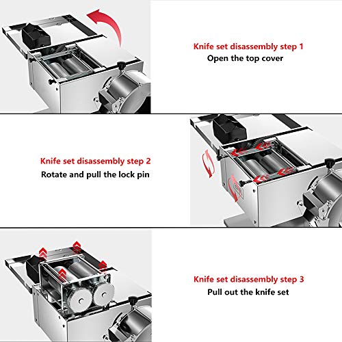 Yu Liao Allesschneider,Edelstahl-Fleischschneidemaschine Elektrische kommerzielle Feinkost-Schneidemaschine,für Fleisch… – Bild 8