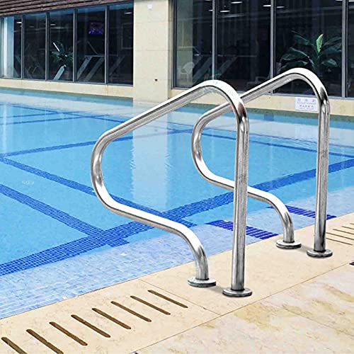 Piscine en acier inoxydable avec ce pack de 2 handrails de 250 lbs - 5