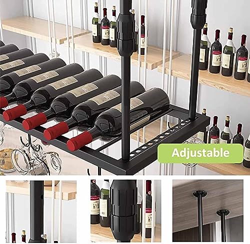 Étagère à verres à vin suspendue réglable pour optimiser les petites cuisines - 6