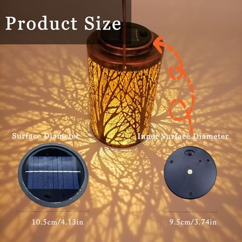 ZQX Solar Lights Replacement,2 Stück warmweißen LED-Solarabdeckungen, Ø 10.5cm, für verschiedene Solarlampen.